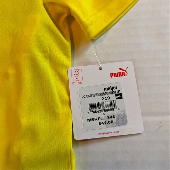 Boys Puma 3 Piece Short Set Brand New With Tags Size 5 - Picture 4 of 7